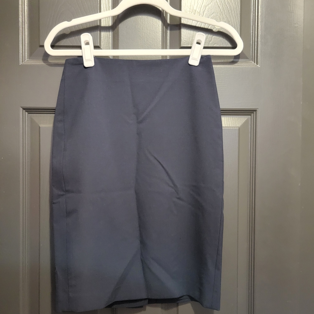 Theory Blue Pencil Skirt Knee-Length Work